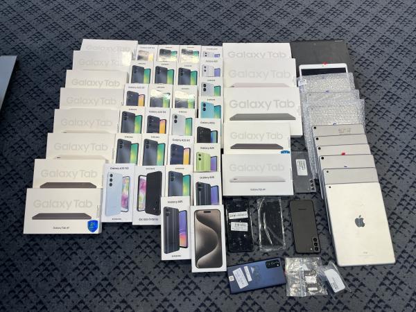 Police recovered more than 50 devices that had been stolen