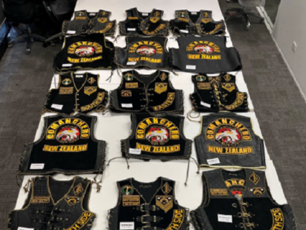 Operation Embargo - Comanchero patches, firearms and cash recovered by Police