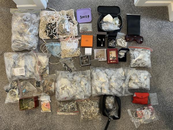 Some of the stolen jewellery recovered after search warrants
