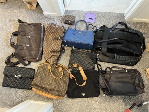 Some of the stolen bags recovered after search warrants