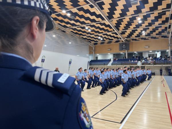 Wing 378 perform the haka at graduation