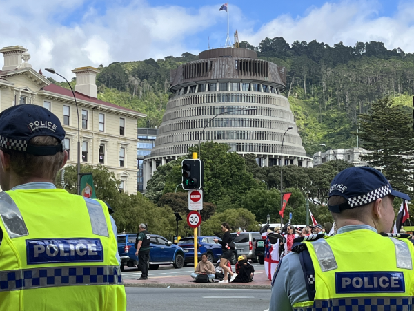 Police near Parliament