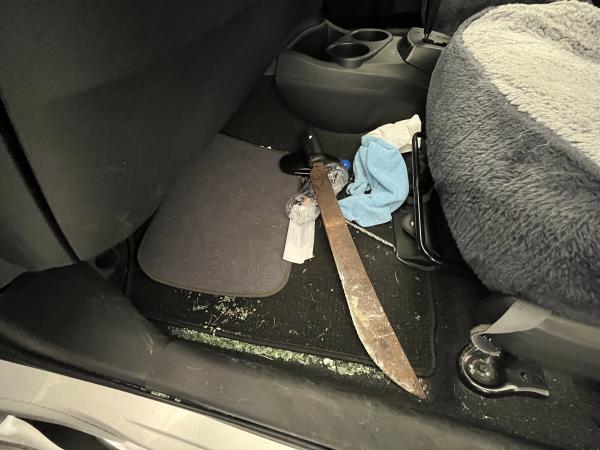 Machete used in aggravated robbery