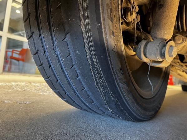 Bald tyre