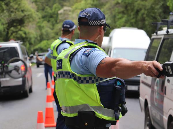 Police checkpoint in Pelorus, Friday 29 November