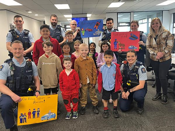 Hutt Valley staff were grateful to receive amazing artwork from these young students during their school's recent station visit.