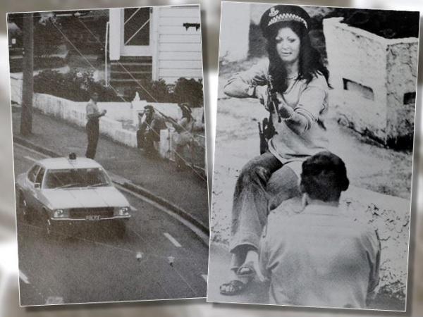 Siege drama in Aro Street in 1974 (photos from With Confidence and Pride, by Sherwood Young).
