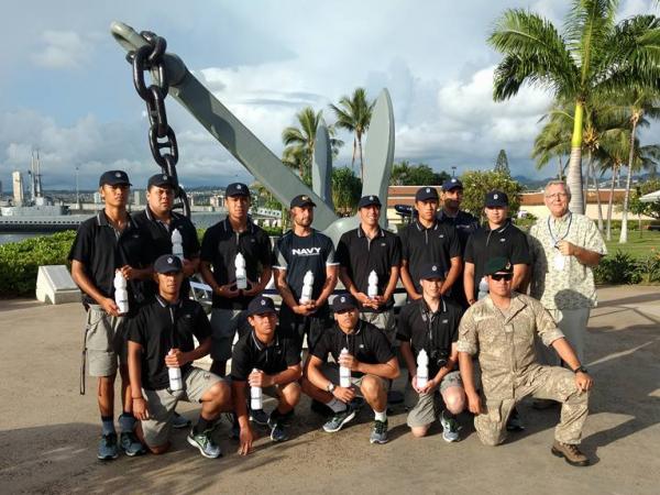 The group at Pearl Harbour...