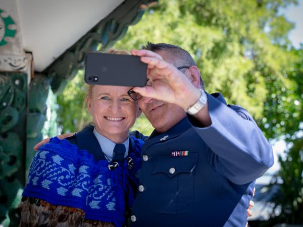 Selfie time for Superintendent Jeanette Park and Tairāwhiti Area Commander Sam Aberahama 