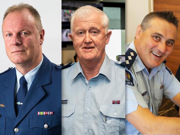 From left: Superintendent John Price; Inspector Kieren Kortegast; and Inspector Sam Aberahama.