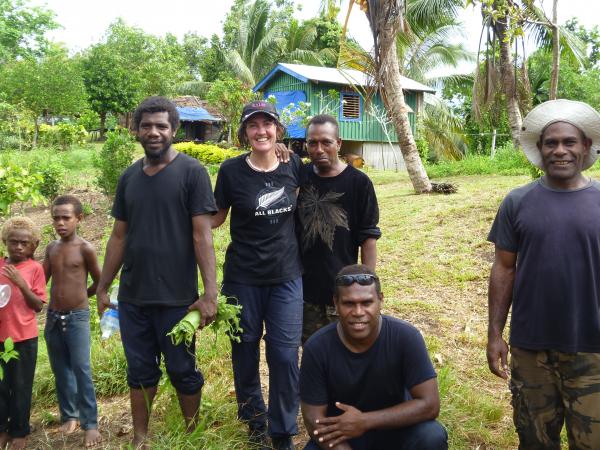 Claire off duty in the Solomons.