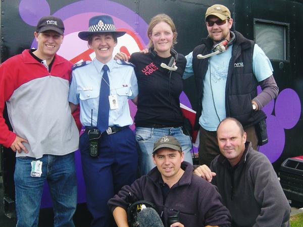 With the crew of TV's What Now at the Police College in 2006.