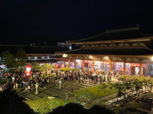 Crowds gather for the Lunar New Year celebrations.