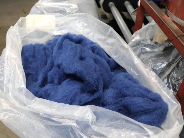 The unspun fibre from the jerseys