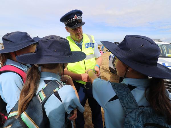 Detective Constable Matt Wailling explains to students that there are no bad people just people who make bad decisions.