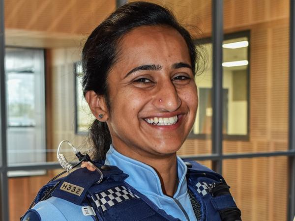 Constable Ramandeep Kaur Sandhu, Hawke's Bay's first Indian-born female police officer.