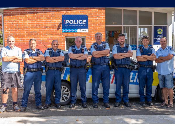 Shane with some of his community policing colleagues who've worked with him over the years