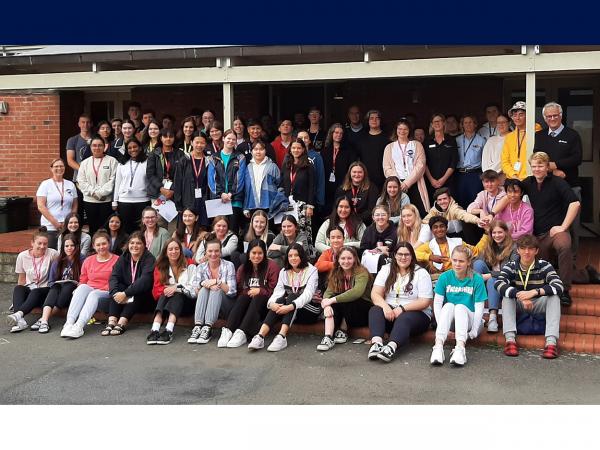 The SADD students at the conference. Heather is in the very back row, right.