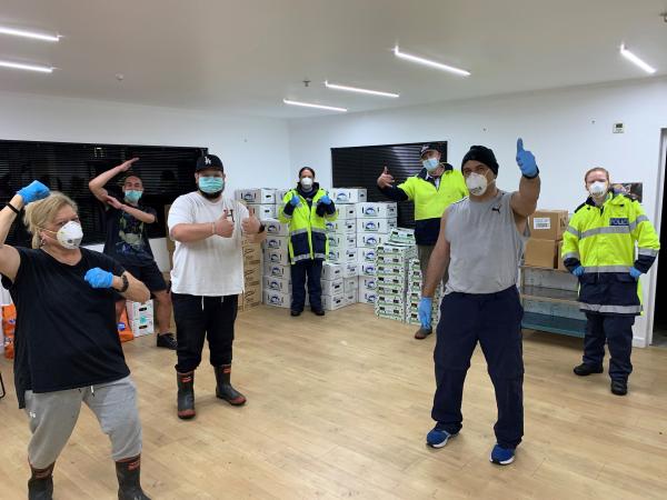 Iwi and Police staff have delivered thousands of food boxes to people in need of support.