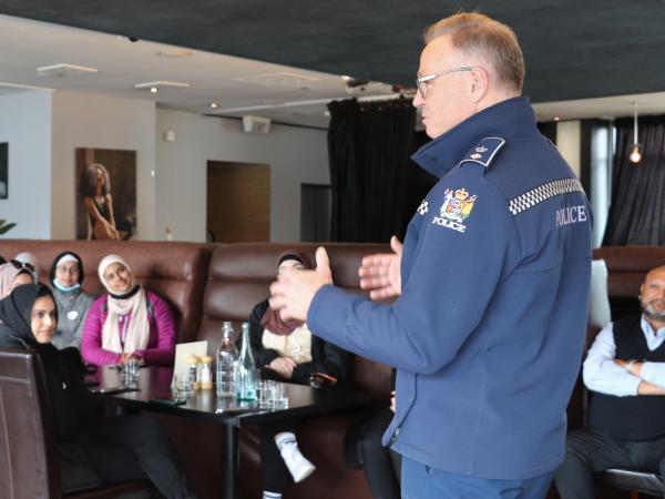 Southern District Commander Paul Basham welcomes the group to Queenstown.