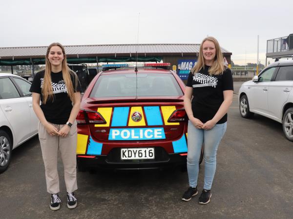 L-R: Motosoc Vice-President Brooke Hollow and President Aimee Barnes