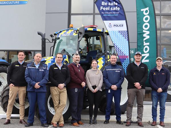 Norwood's National Product Coordinator, Brad Reece, Inspector Brett Callander, Norwood brand manager Rod Gardner, Senior Sergean