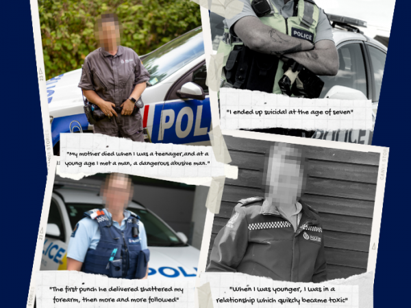 Some of the Police staff who've shared their own experiences of violence.