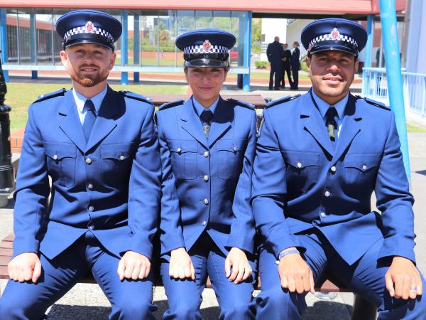 From left, Constables Lewis Ferguson, Nita Rakovica and Penieli Talataina-Kii.