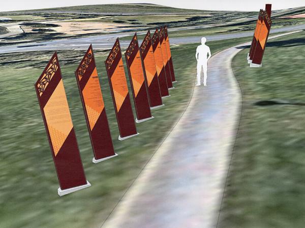 An artist's impression of the finished walkway.