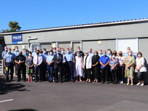 Staff old and new gathered to farewell the Howick Police Station.