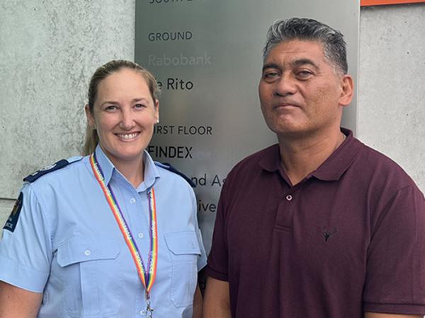 Hawke’s Bay Family Harm Manager Senior Sergeant Caroline Martin and Iwi Lead Chris Karaitiana.