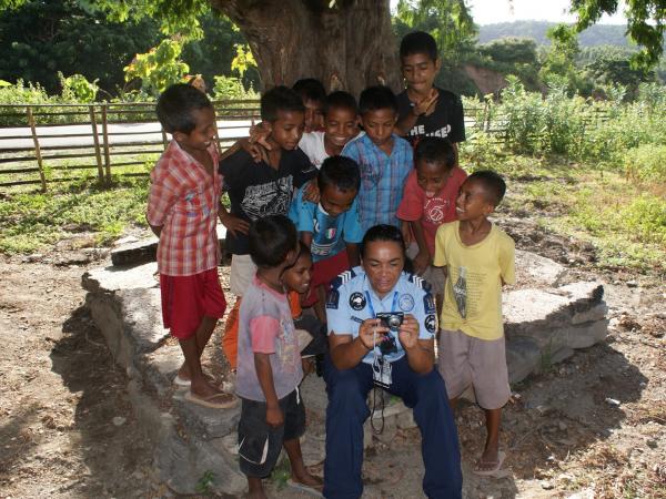 Mel during a life-changing experience, her UNPOL deployment to East Timor.
