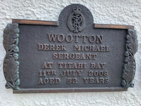 Derek Wootton's plaque at the Royal New Zealand Police College. 