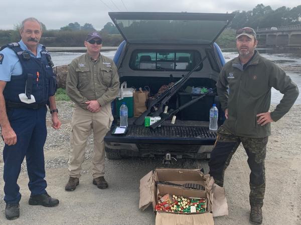 A dream team for duck shooting season - Wairarapa Police and Wellington Fish & Game.