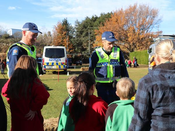 Sergeant Blair Wilkinson and Constable Niall Gough were on hand to make sure the rural kids had a great day out. Previous