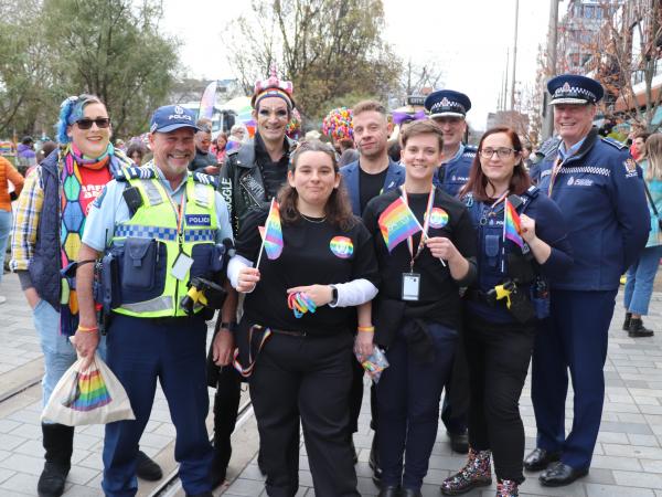 Our Police team (plus a couple of extras), - proud to support diversity and inclusion. Police staff top row from middle: Dispatc