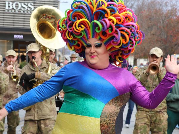 Always time for a boogie with the New Zealand Army band. 