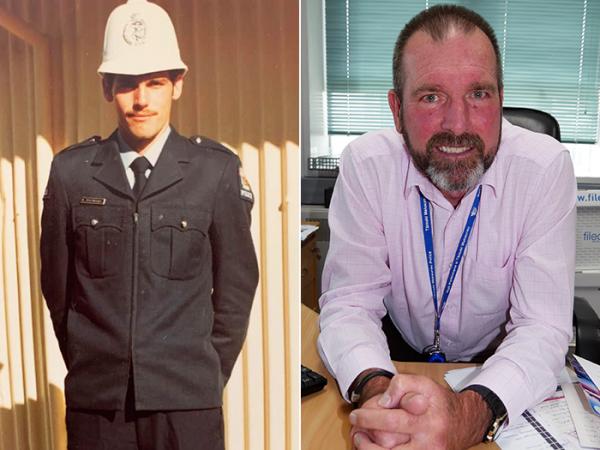 Scott Beard, then and now. With thanks to Police News for the 'now' pic.