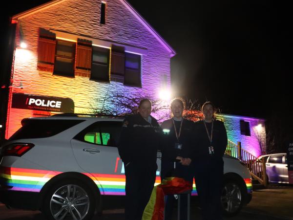 Otago Lakes Central Area Commander Paula Enoka, Constable Amanda Shute and Diversity Liaison Officer Alex Cully 