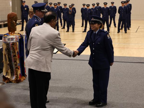 Constable Young-Seo (Anne) Byun receiving the Patron's Award for second in wing.