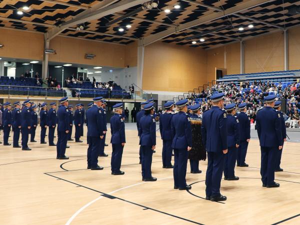Recruit Wing 357 on parade