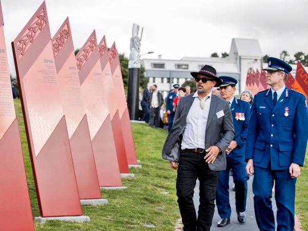 He Toa Taumata Rau was officially opened by Police Commissioner Andrew Coster and Ngāti Toa Rangatira board chair Callum Katene.