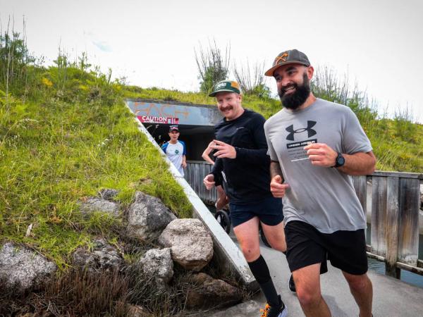 Dom (left) with running mate Matt Palmer, on his final run in Ahuriri. Photo credit - Hawke's Bay Today 