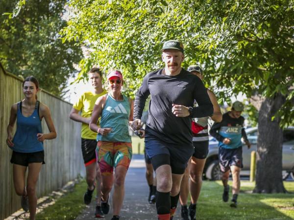 Detective Dom Brown ran 11.6km a day throughout November for charity. Photo credit: Hawke's Bay Today.