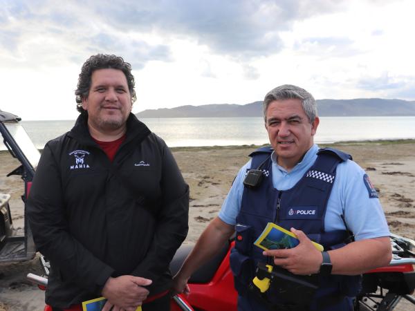 Terence Maru and Senior Sergeant Maui Aben