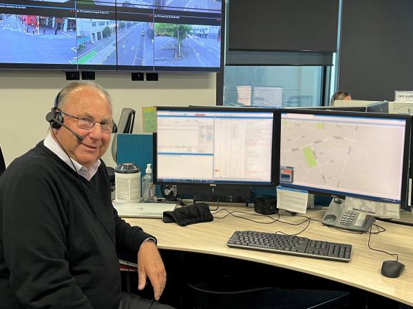 A legend over the airwaves, Emergency Communications Centre Dispatcher David Teale.