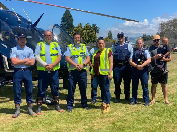The team in Ruatoria, from left: Constable Matt McVey, Senior Constable Justin Moore, Senior Sergeant Danny Kirk, Natalia Whanga