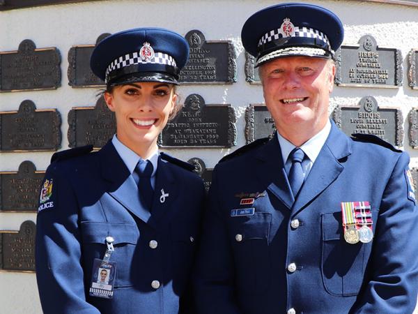 A proud parent moment as daughter Amy graduates from the RNZPC in 2019.