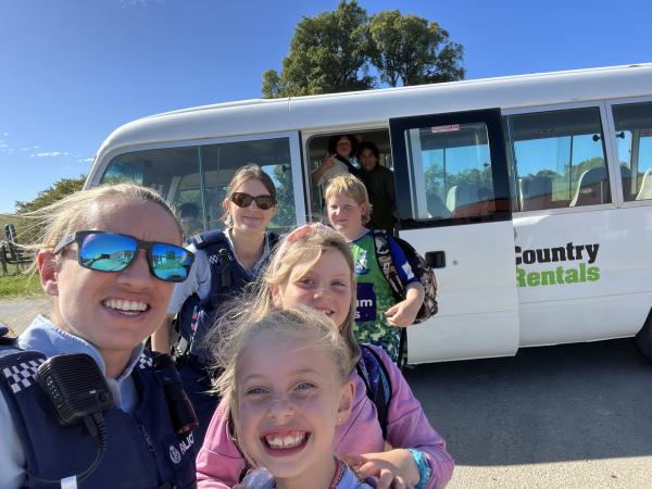 Senior Constable Selica Winiata connecting with locals in Hawke's Bay.