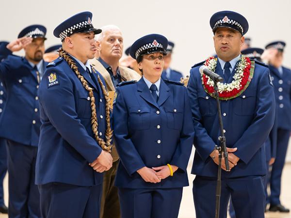 Three wing members provided a tuneful welcome with the National Anthem.